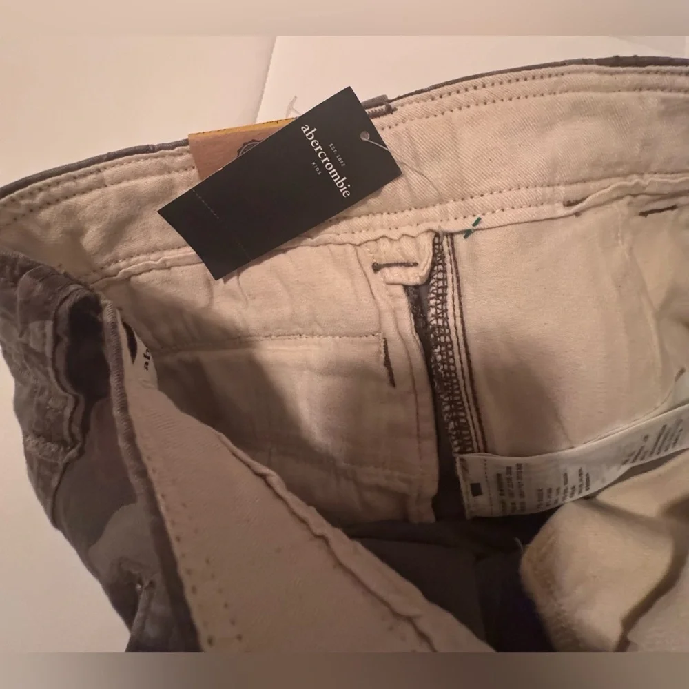 Abercrombie Kids Green Camouflage Cargo Shorts